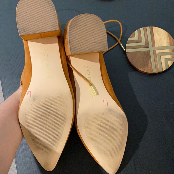 Charles David Lace Up Heels Suede Sz 10 - Picture 3 of 6